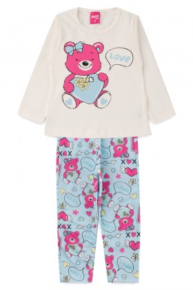 Pijama Infantil Ursinho Off - Mafi Kids