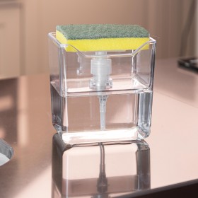 Dispenser Porta Detergente Premium Translúcido 500ml Transparente