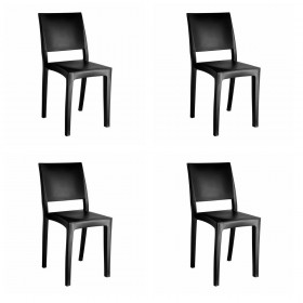 4 Cadeiras Hydra Plus Preto