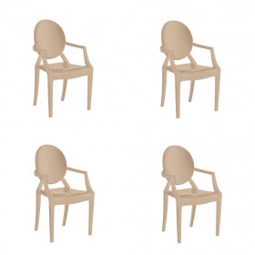 4 Cadeiras Wind Plus Cappuccino