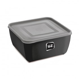 Pote Multiuso Premium Quadrado Preto 1,5 Litros