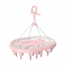 Varal Oval Luxo com 24 Prendedores Rosa