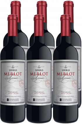 Kit C/ 6 Vinho Tinto Miolo Merlot Terroir 2020 (6x750ml)